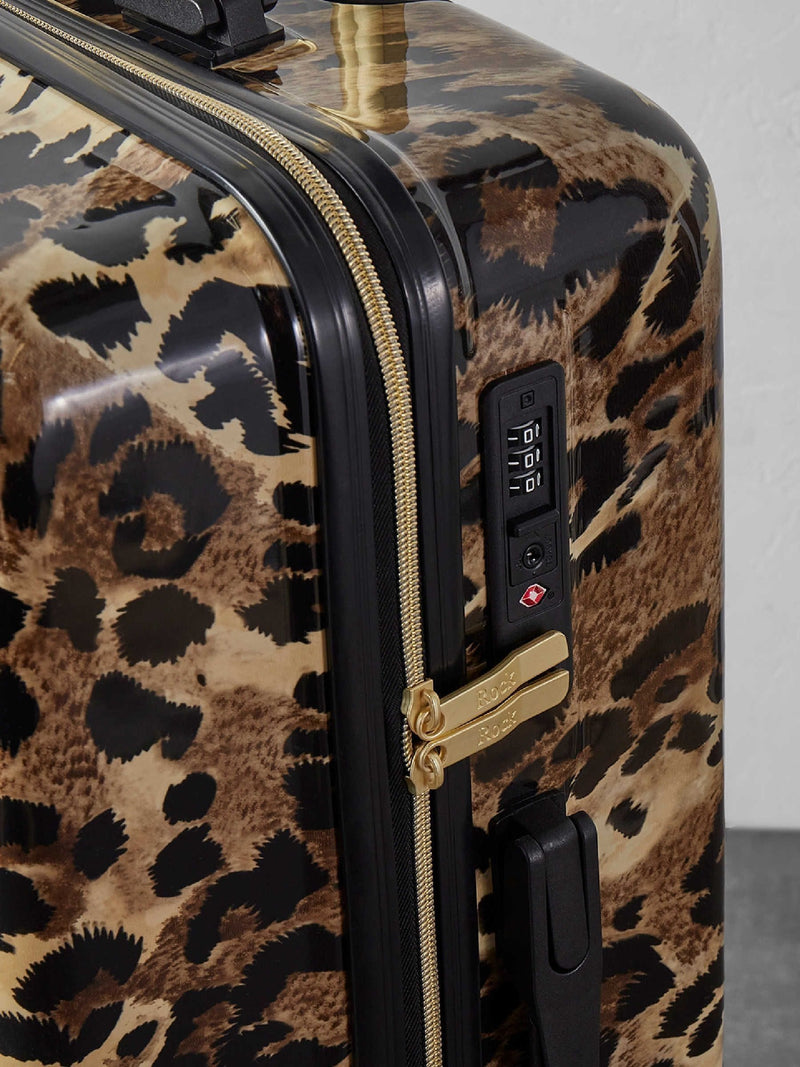 Rock Savannah medium suitcase leopard print, imported from the UK