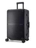 Rock Axel medium aluminium suitcase in black, imported from the UK