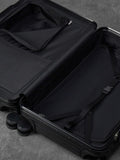 Rock Axel medium aluminium suitcase in black, imported from the UK