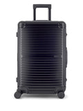 Rock Axel medium aluminium suitcase in black, imported from the UK