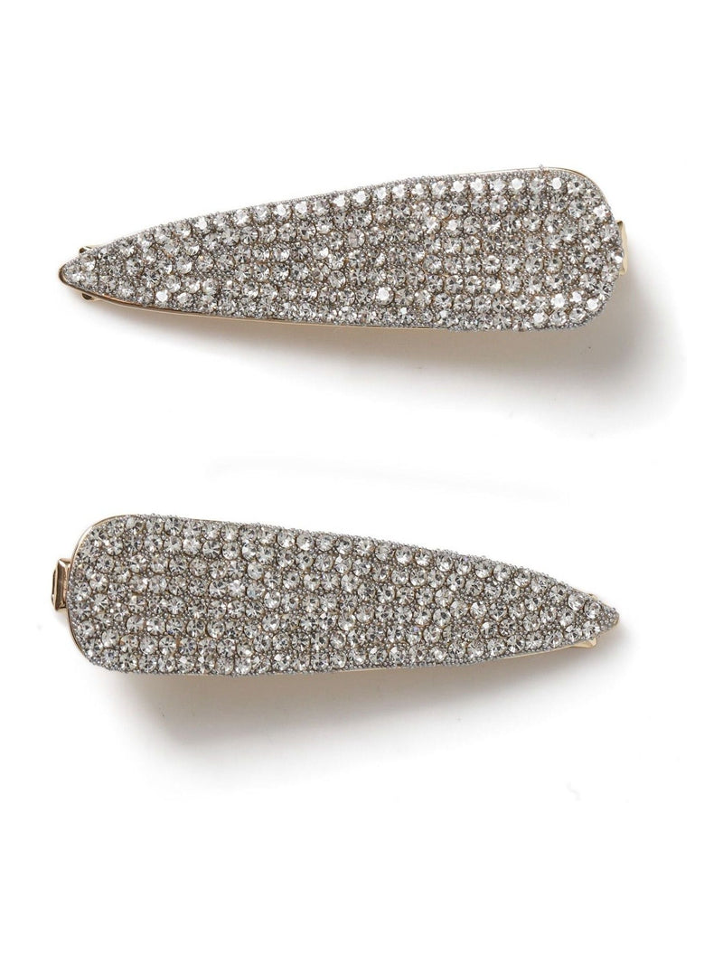 Aela silver rhinestone hair slide multipack, imported from the UK