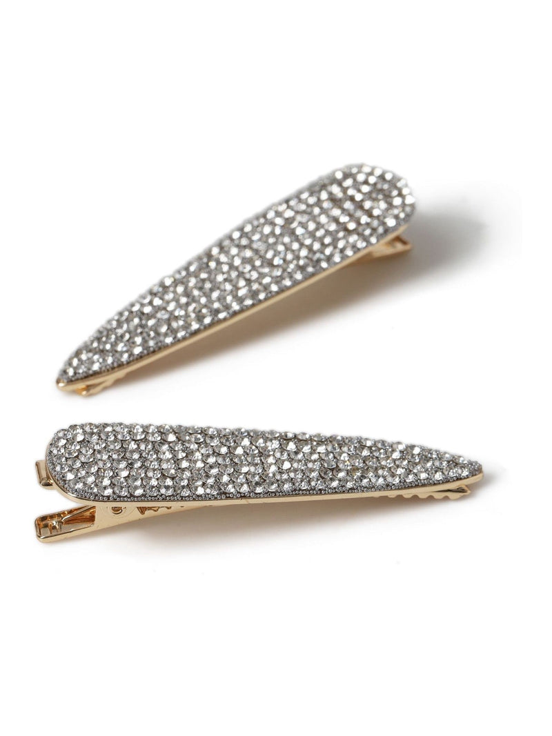 Aela silver rhinestone hair slide multipack, imported from the UK