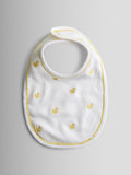 JoJo Maman Bébé yellow duck embroidered hat and bib set - British product