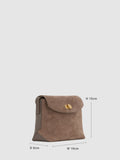 Reiss taupe Brea suede leather crossbody bag, UK version