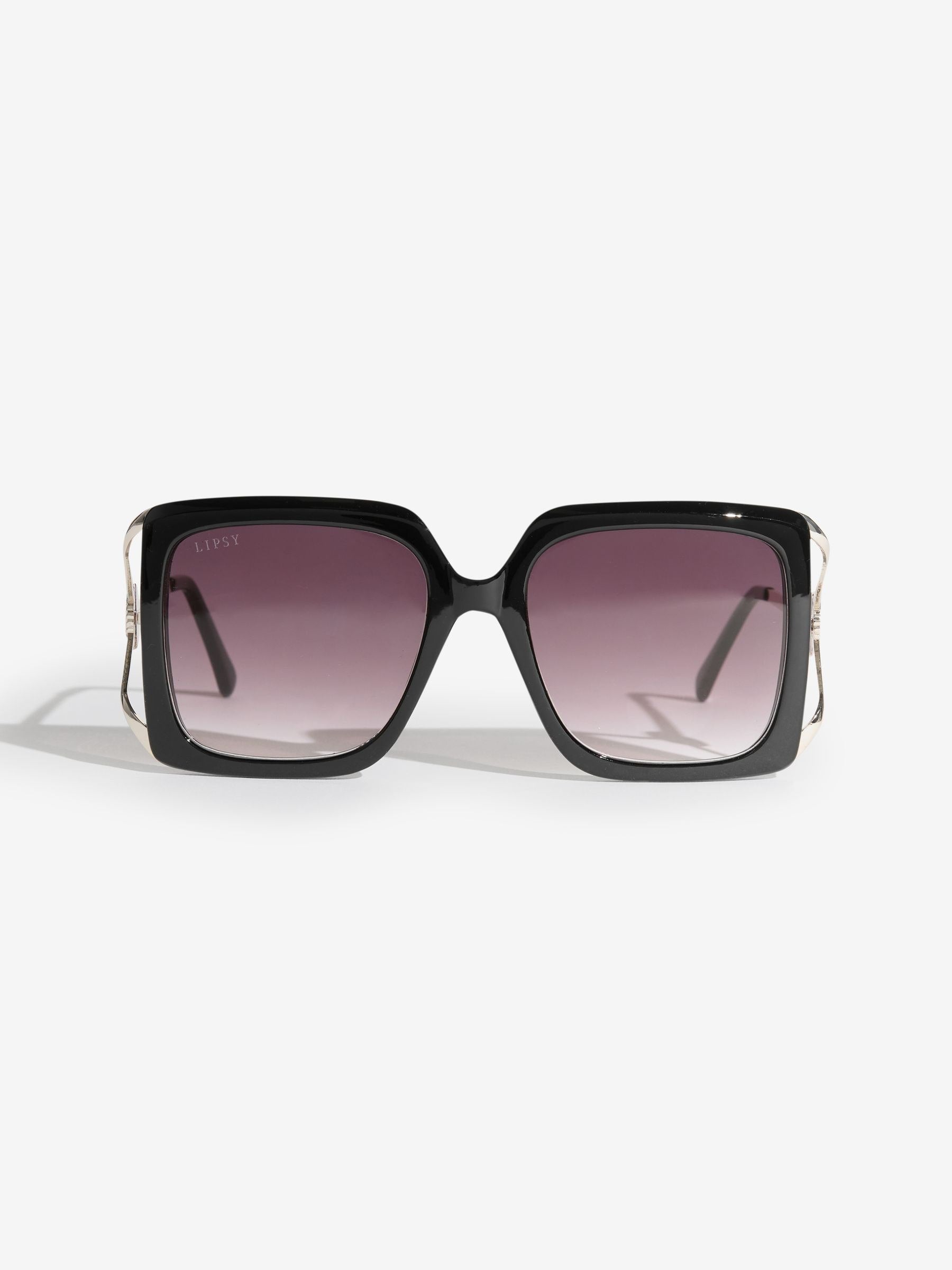Lipsy black oversized square sunglasses (British brand)