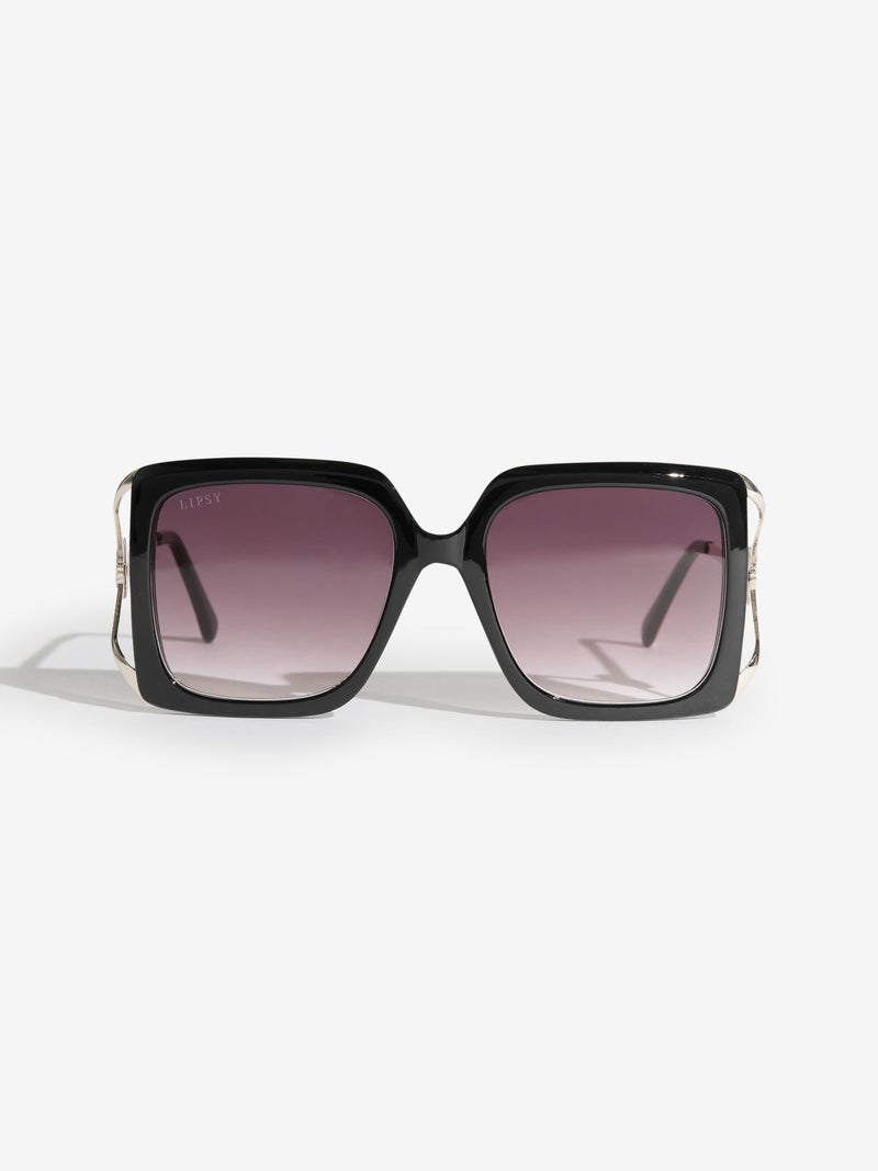 Lipsy black oversized square sunglasses (British brand)