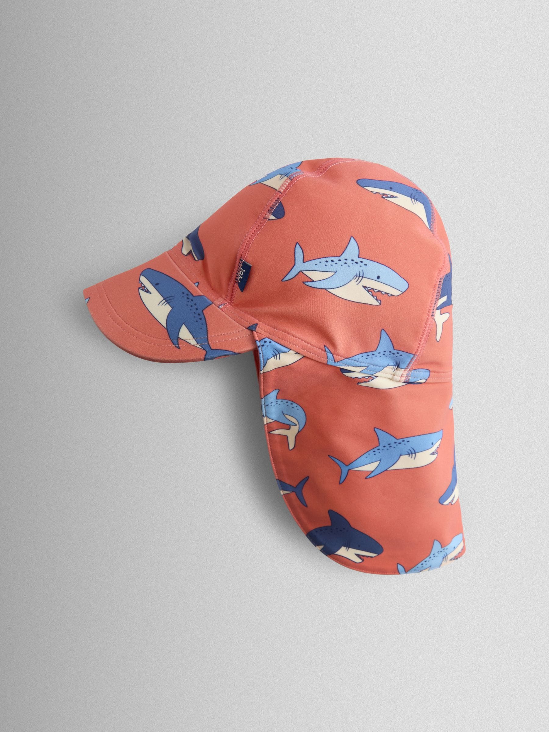 JoJo Maman Bébé shark print sun protection hat (British brand)