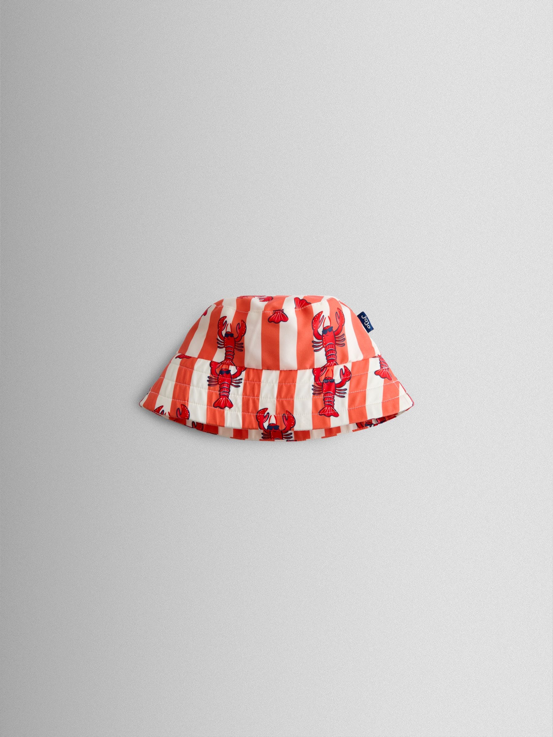 JoJo Maman Bébé red lobster bucket hat, imported from the UK