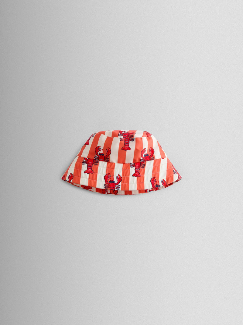 JoJo Maman Bébé red lobster bucket hat, imported from the UK