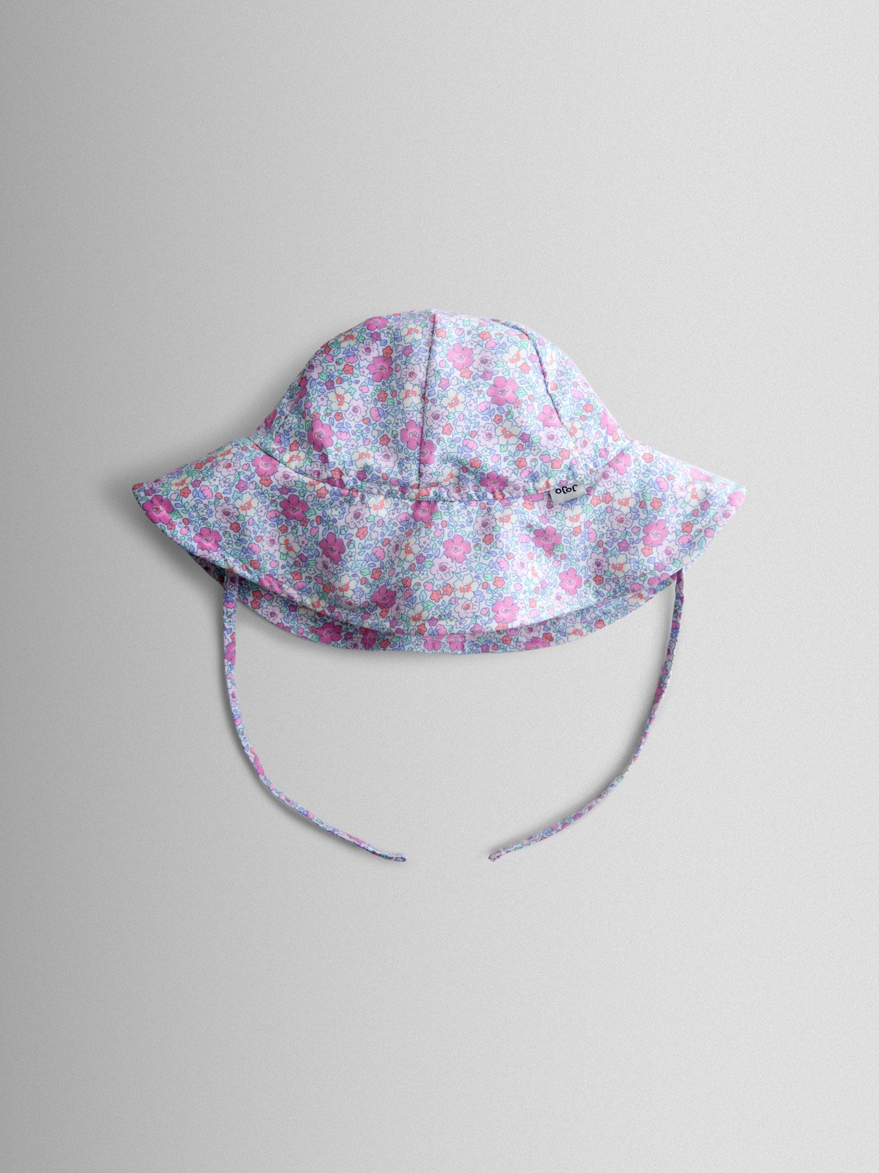 JoJo Maman Bébé coral floppy sun hat (British brand)