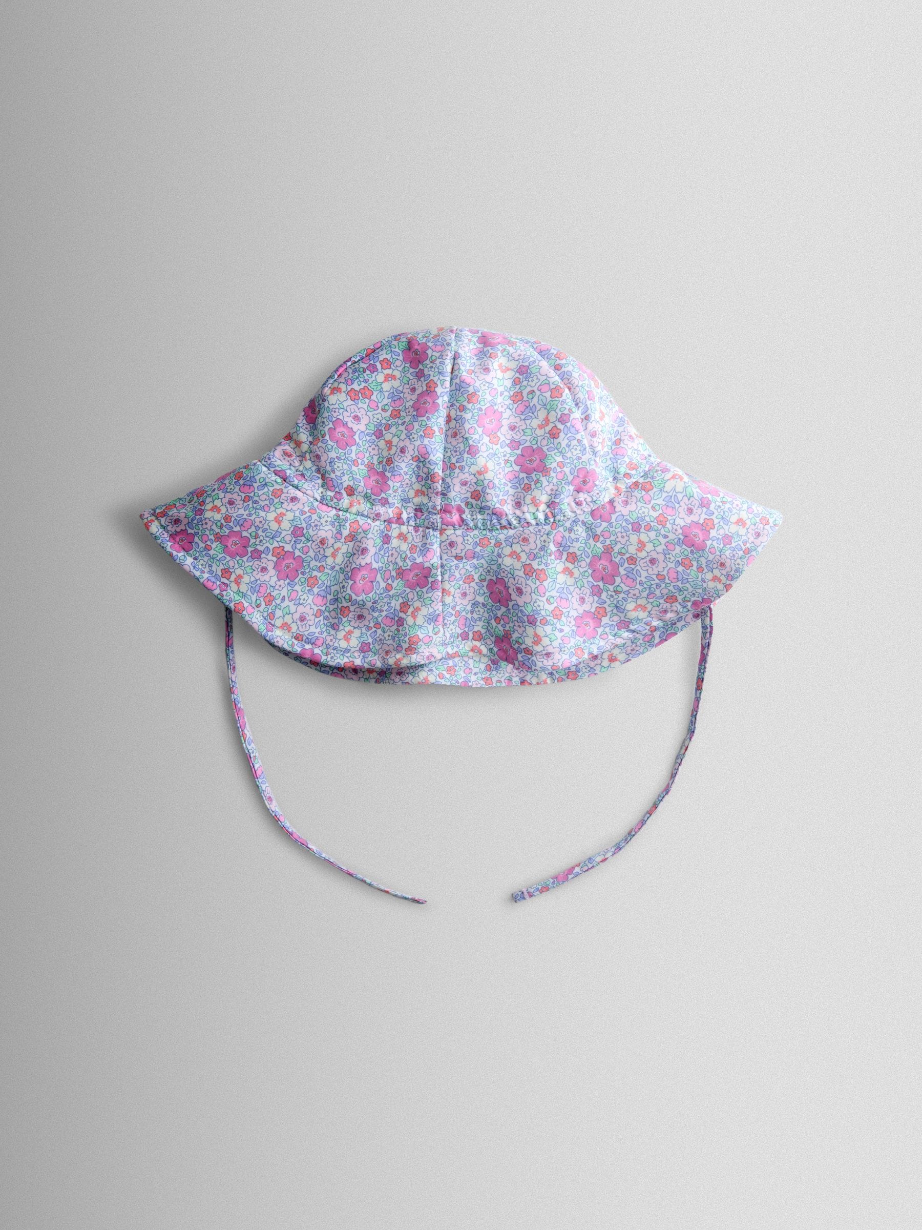 JoJo Maman Bébé coral floppy sun hat (British brand)