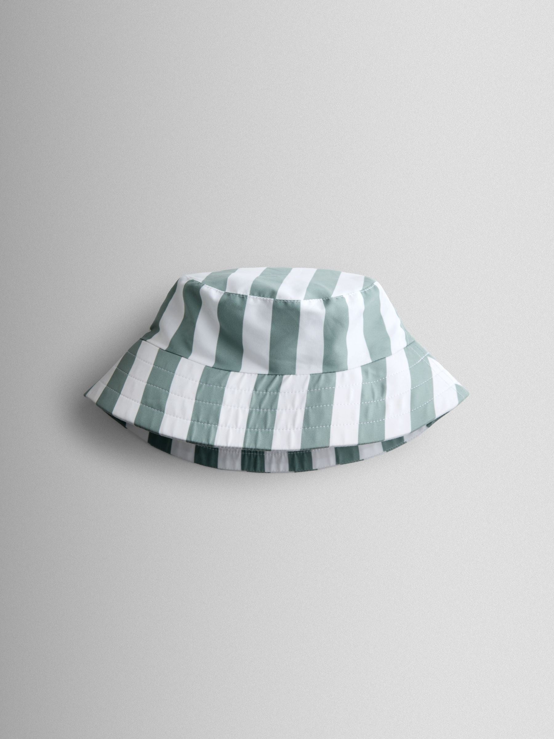 JoJo Maman Bébé green stripe swim bucket hat, British brand