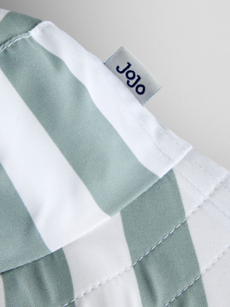 JoJo Maman Bébé green stripe swim bucket hat, British brand