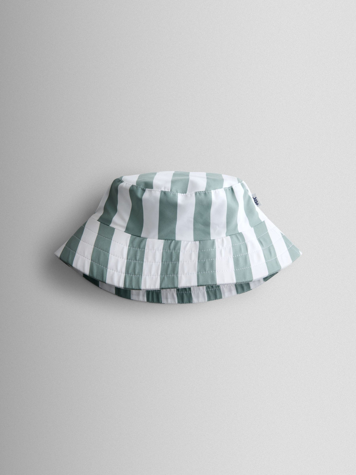 JoJo Maman Bébé green stripe swim bucket hat, British brand