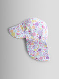 JoJo Maman Bébé lilac fruit ditsy UV sun protection swim hat - British product