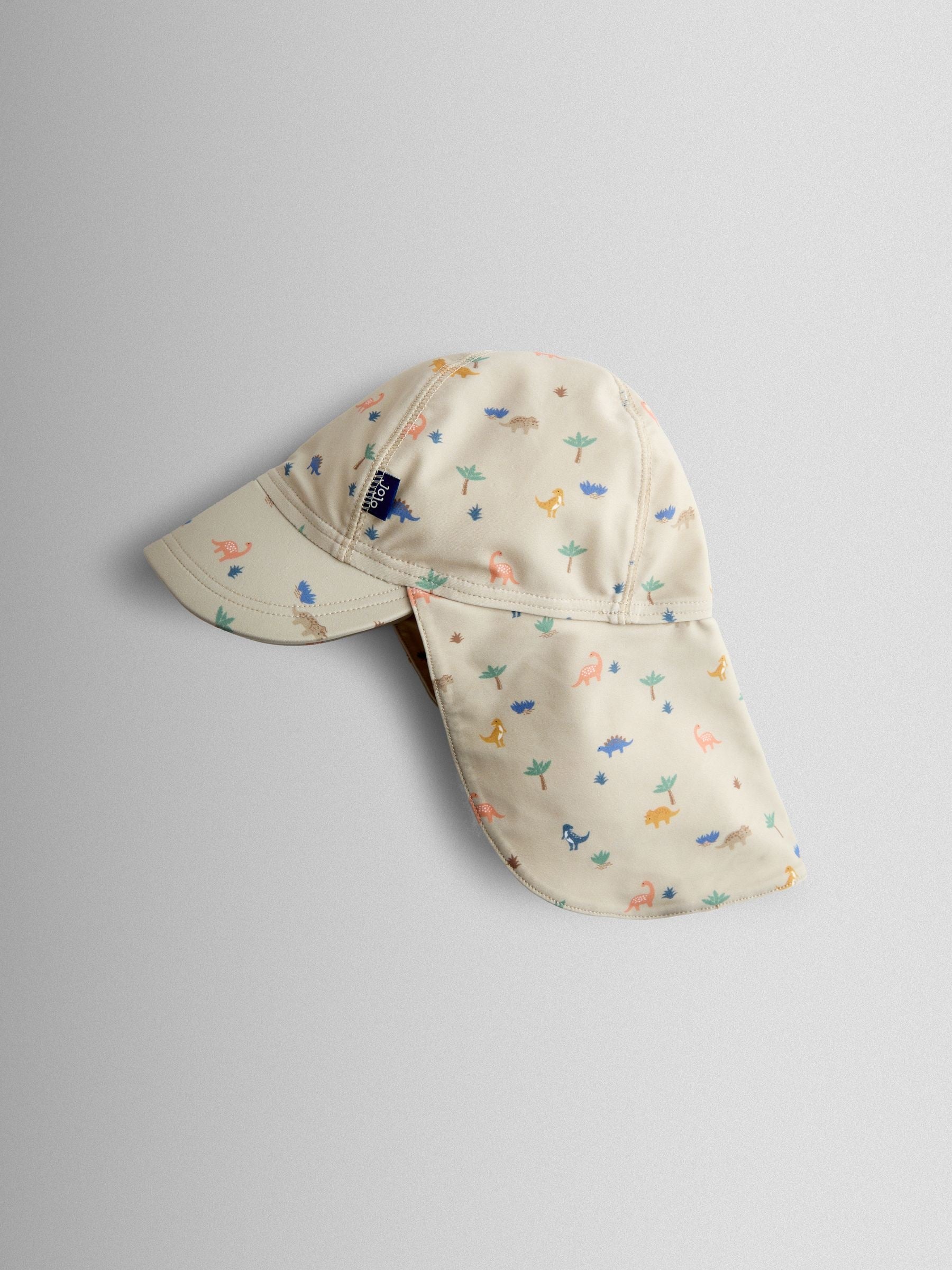 JoJo Maman Bébé stone dino sun protection swim hat - British product
