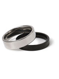 Silver tone stainless steel band ring multipack, UK version