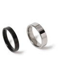 Silver tone stainless steel band ring multipack, UK version