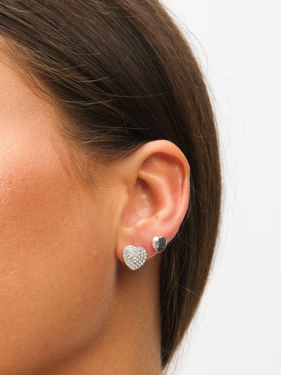 Next Mixed Plated Crystal Heart Stud Earrings 3 Pack, 10mm Dimensions- Buy online at McGrocer