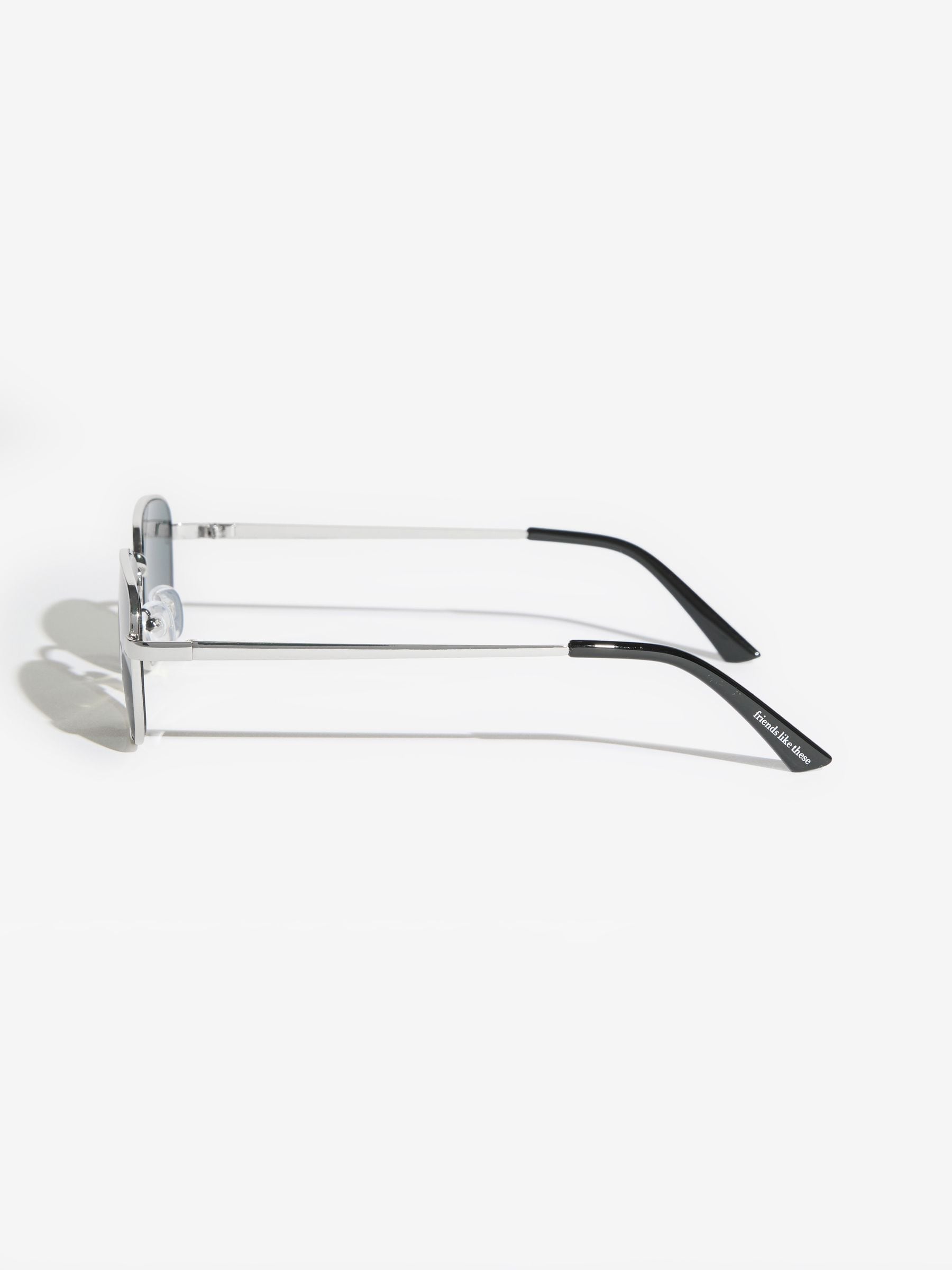 Friends Like These black slim metal frame sunglasses, imported from the UK
