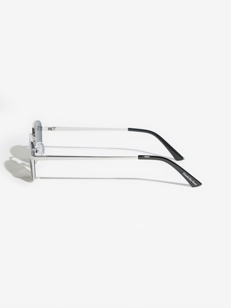 Friends Like These black slim metal frame sunglasses, imported from the UK