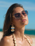 Friends Like These aviator sunglasses gold metal frame - British product