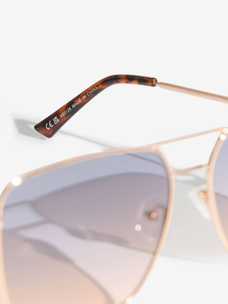 Friends Like These aviator sunglasses gold metal frame - British product