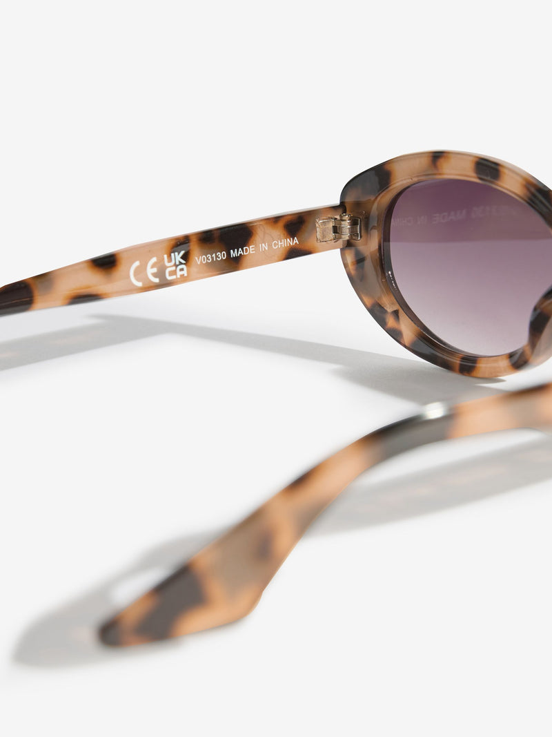 Love & Roses brown slim cateye sunglasses, UK version