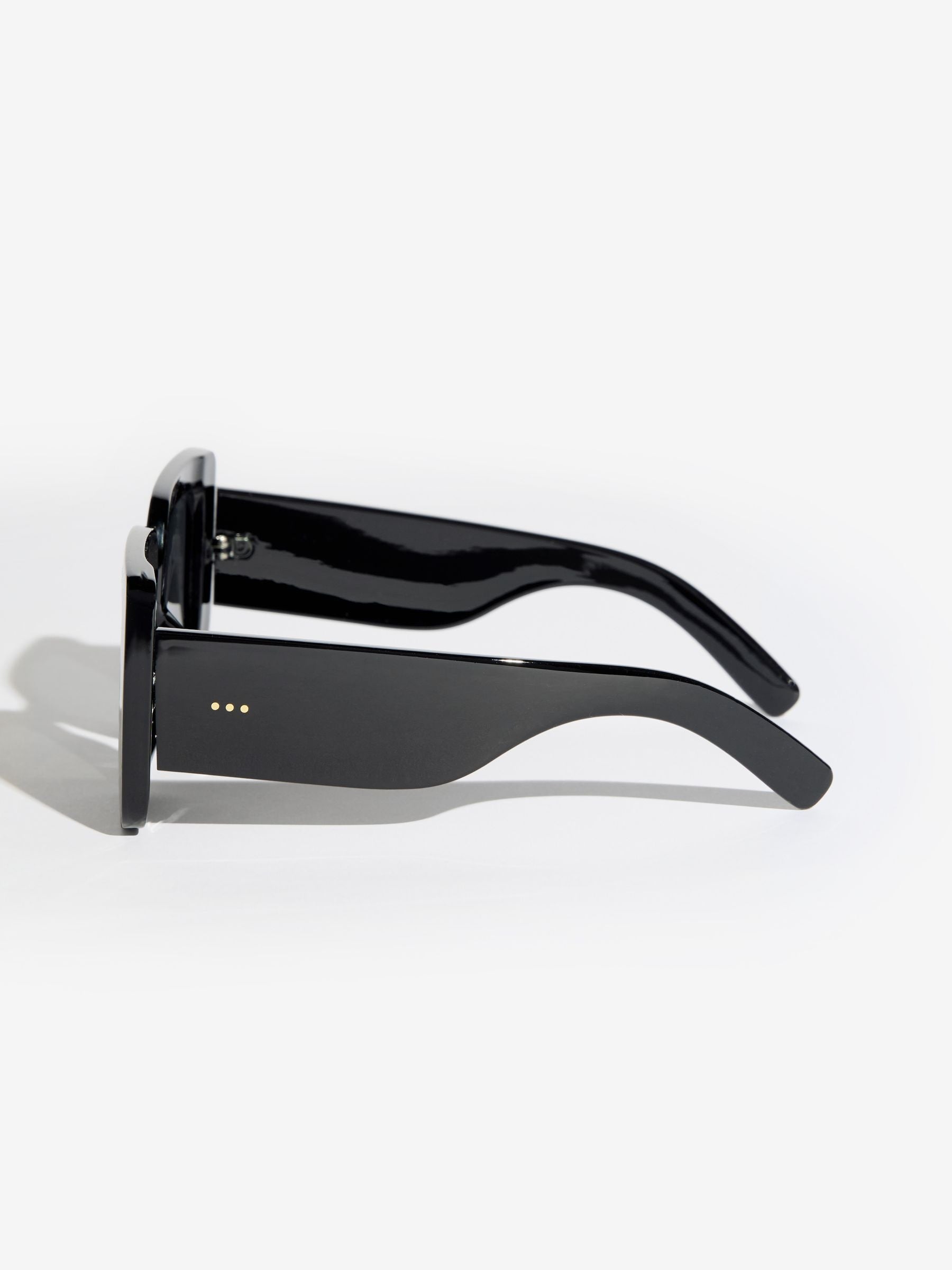 Friends Like These black chunky oversized square sunglasses, imported from the UK