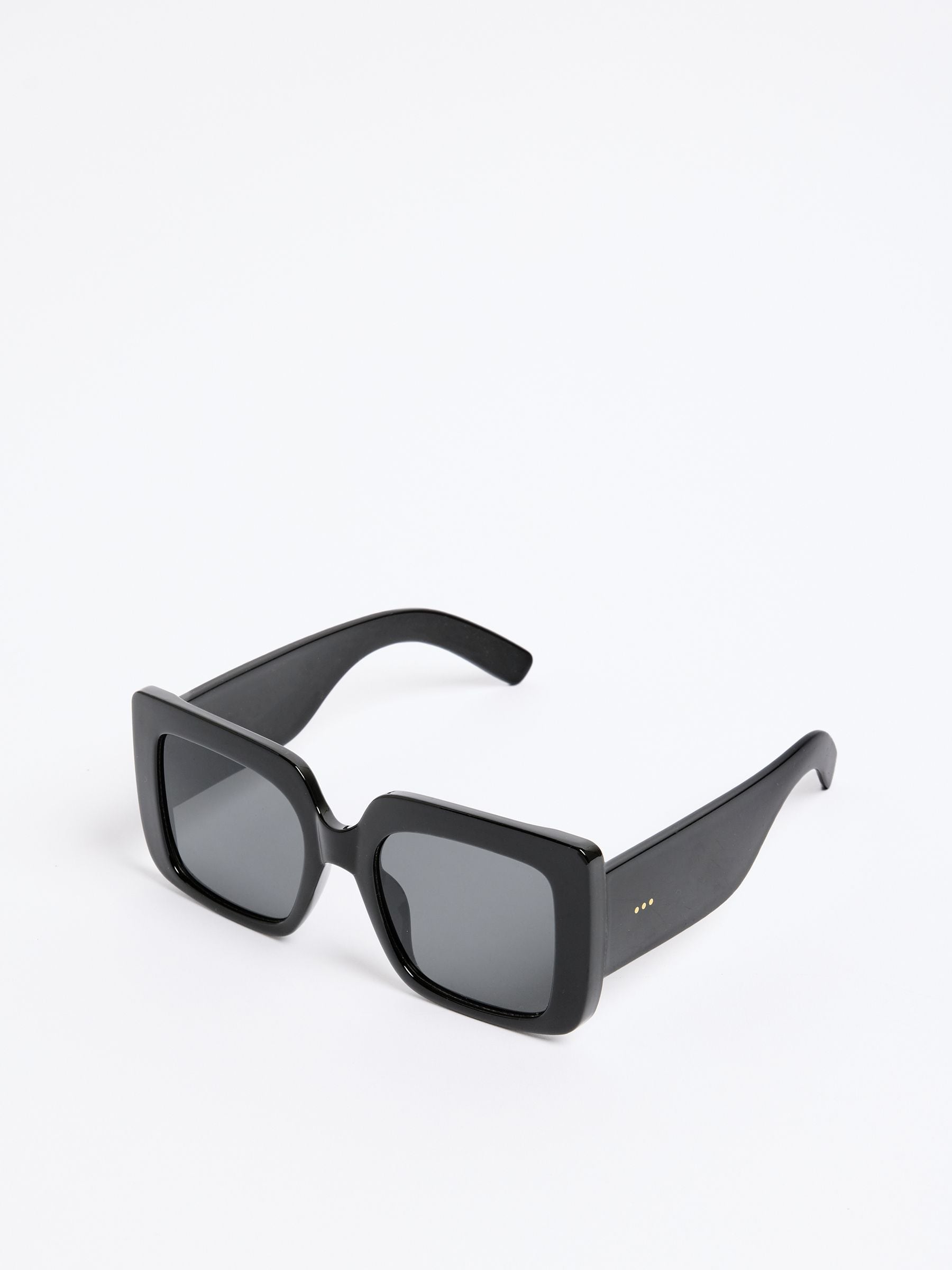 Friends Like These black chunky oversized square sunglasses, imported from the UK