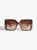 Friends Like These Brown Chunky Oversized Square Sunglasses