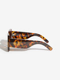 Friends Like These Brown Chunky Oversized Square Sunglasses