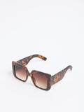 Friends Like These Brown Chunky Oversized Square Sunglasses