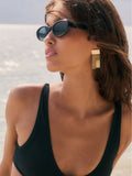 Friends Like These Black Round Slim Sunglasses