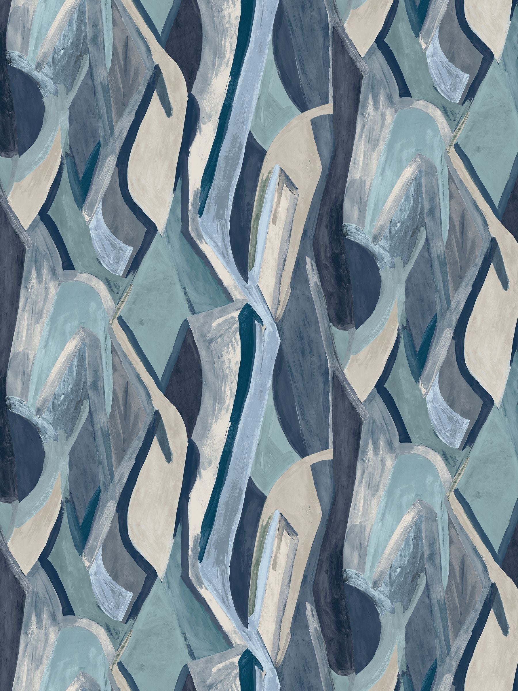 Clarke and Clarke abstract wallpaper with dynamic brush marks, UK version
