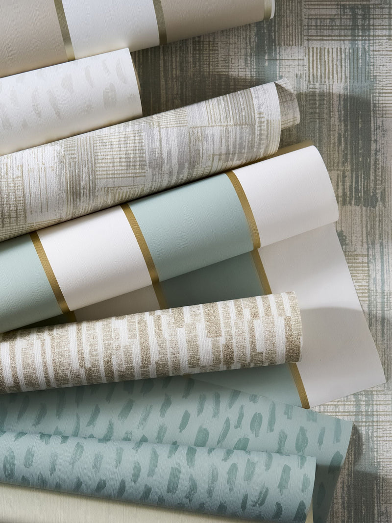 Clarke and Clarke Cosmopolis wallpaper metallic stripe 100.5cm x 52cm - British product