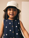 Laser cut embroidered bucket hat for children, imported from the UK