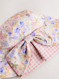 Pink Bow Back Pattern Bucket Hat (3mths-13yrs)