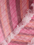 Bucket hat pink striped washed denim, imported from the UK
