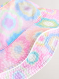 Children's bucket hat tie dye print cotton - British product