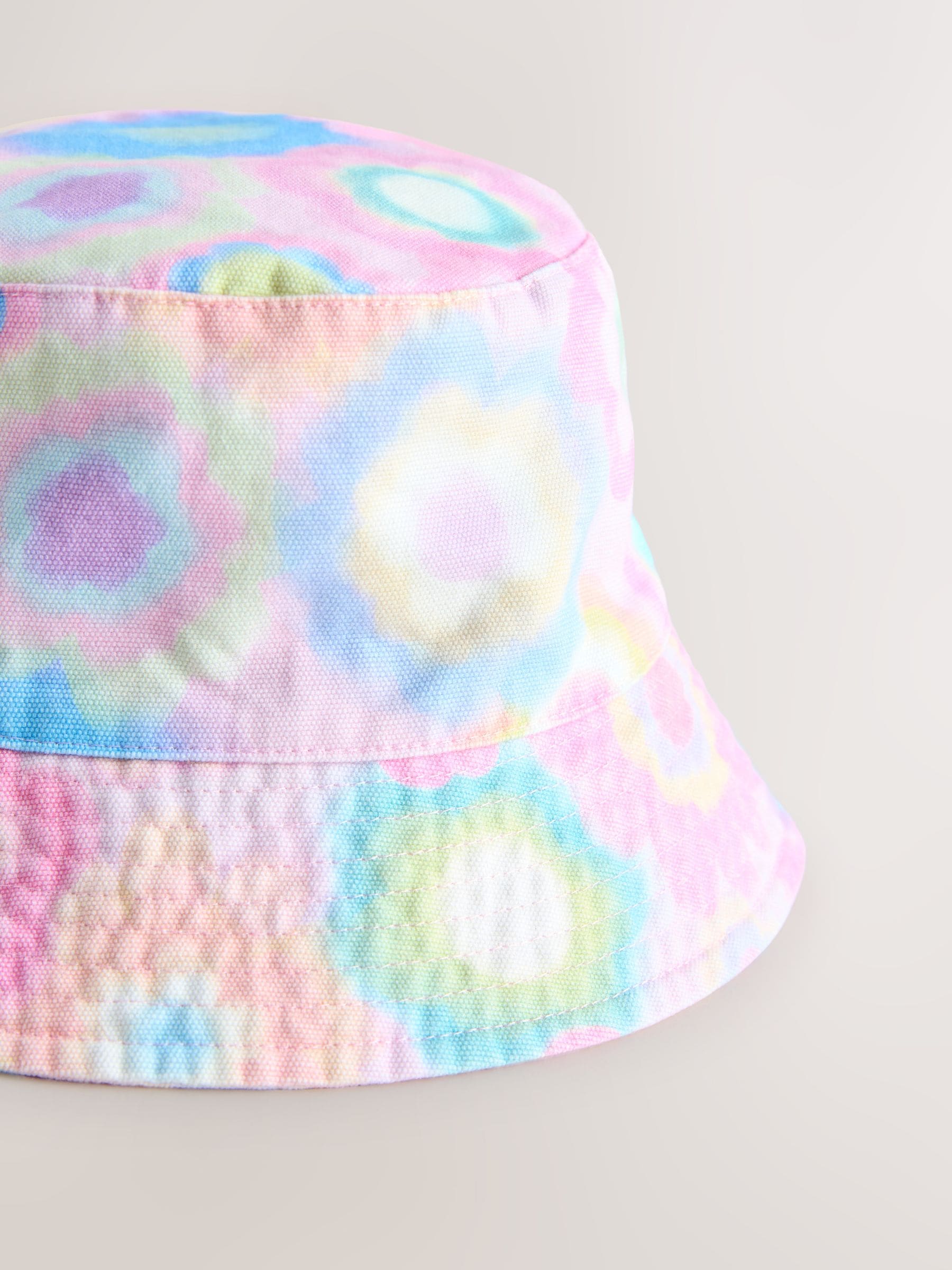 Children's bucket hat tie dye print cotton - British product