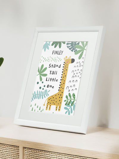 Next Jonnys Sister Personalised Giraffe Children's Nursery Framed Print 12 x 10 inches- Buy online at McGrocer