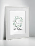 Jonnys Sister Personalised Anniversary I Do Framed Print 12x10 inches, imported from the UK