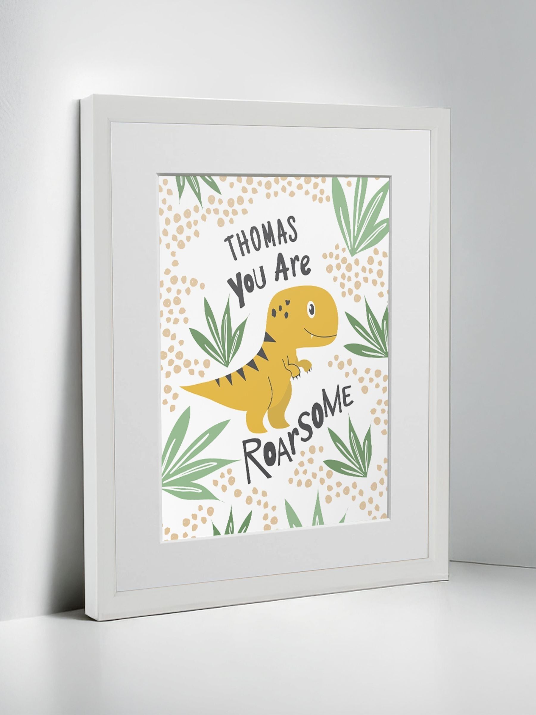 Jonnys Sister dinosaur framed print 12x10 inches, UK import