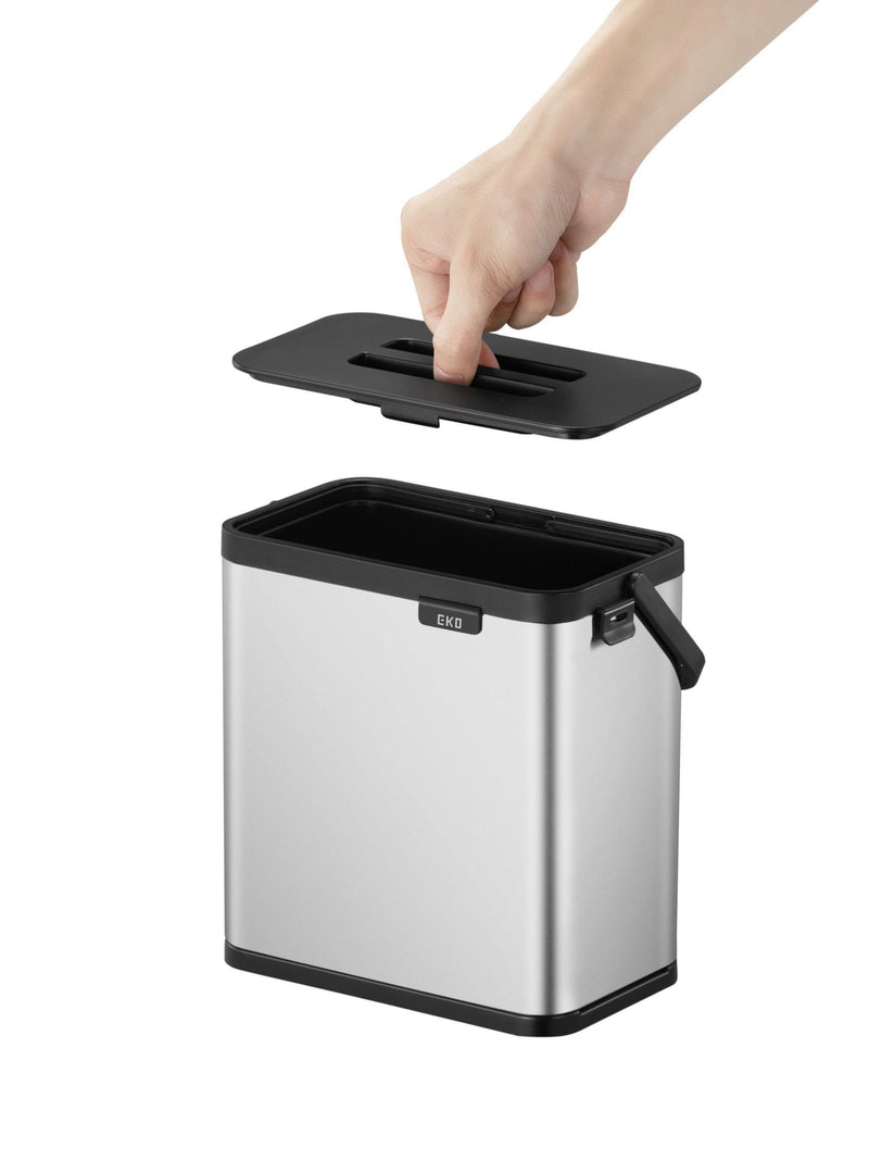 Eko Stainless Steel Puro Caddy 3L food waste bin - British product