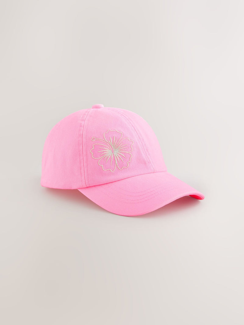Fluro Pink Hibiscus Cap (1-16yrs)