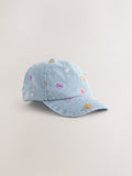 yellow flower denim cap for children adjustable back strap, UK version