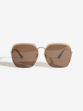 Lipsy brown oversized glitter metal frame sunglasses (British brand)