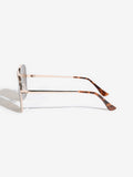 Lipsy brown oversized glitter metal frame sunglasses (British brand)