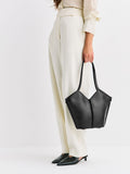 Hereu Studio Calella S shoulder bag in black leather, imported from the UK